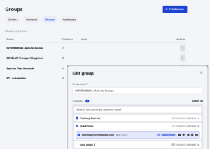 configure rfq, carrier groups