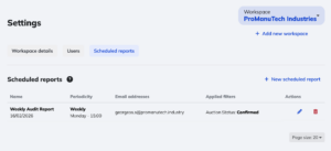 regular audit and report for analytics & insights